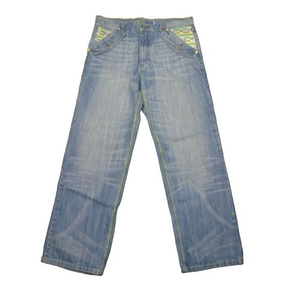 Coogi Vintage 90's Jeans Light Wash with Embordered Pockets Men's 36x34 - Picture 1 of 8